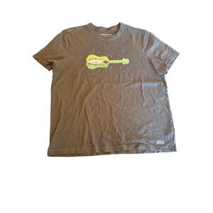 Life Is Good Mens XL Crusher Tee Shirt With Guitar Reflection Graphic